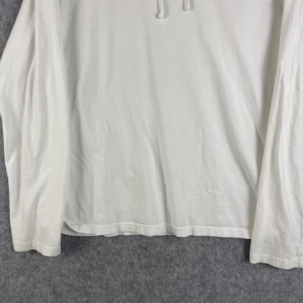 Polo Ralph Lauren‎ Hoodie Mens Large White Long Sleeve Tee Embroidered Pony